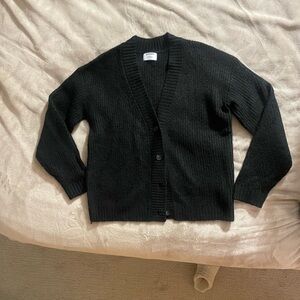 Black Cardigan Sweater